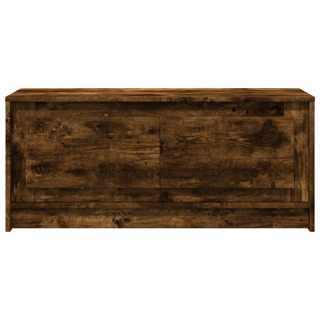 Coffee table with LED lights, smoked oak, wood