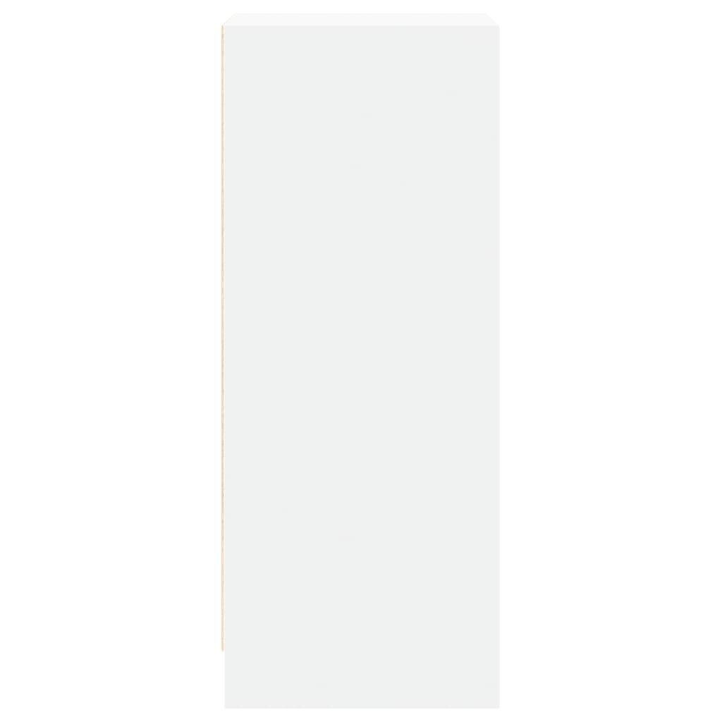 Sānu skapītis ar LED apgaismojumu, balts, 42,5x34x85 cm, apstrādāta koksne
