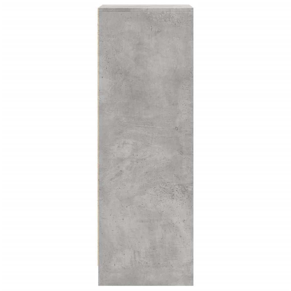 Šoninė spintelė su LED, betono, 42,5x34x100cm, apdirbta mediena