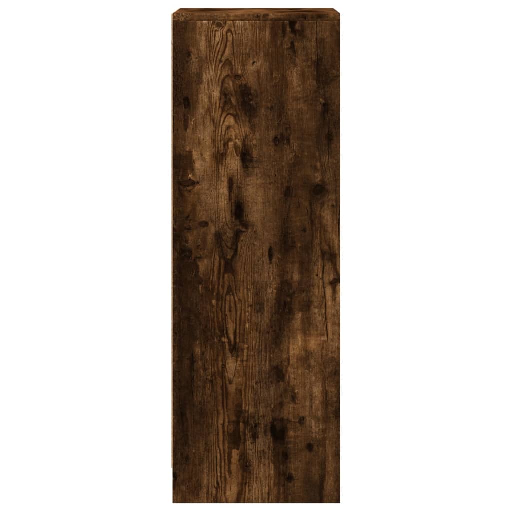 Sānu skapītis ar LED, dūmu ozols, 42,5x34x100cm, koks
