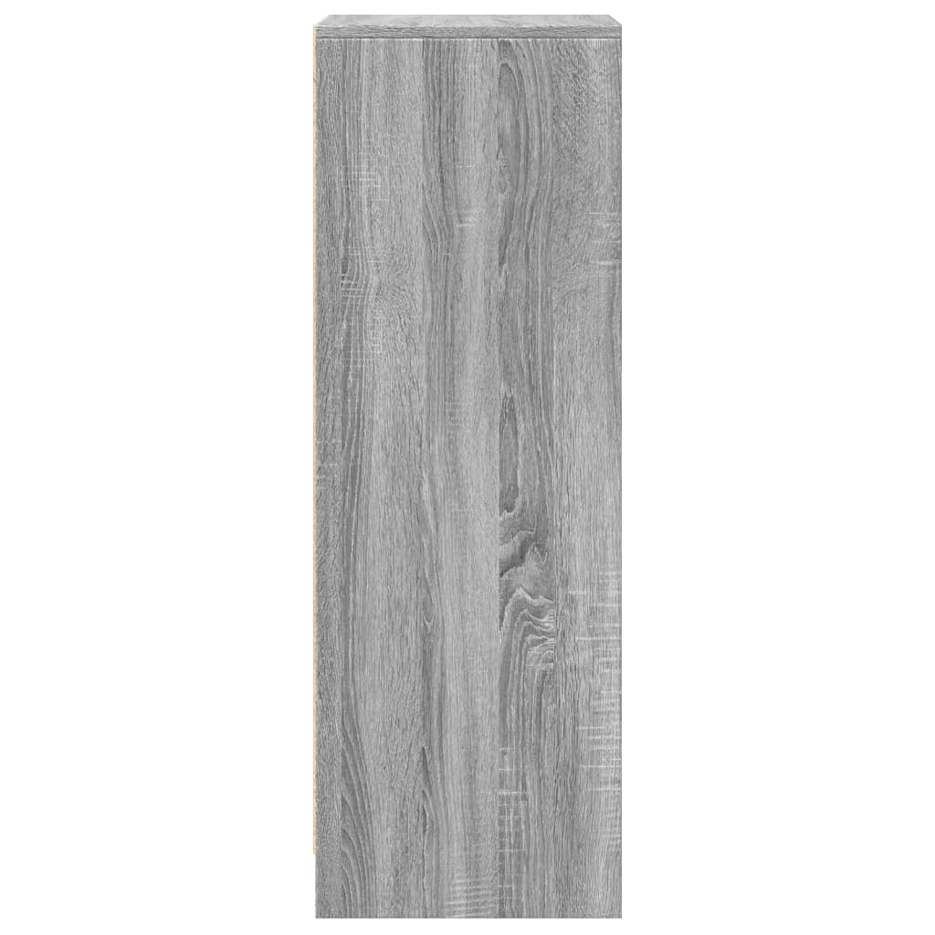 Šoninė spintelė su LED, pilka ąžuolo, 42,5x34x100cm, mediena