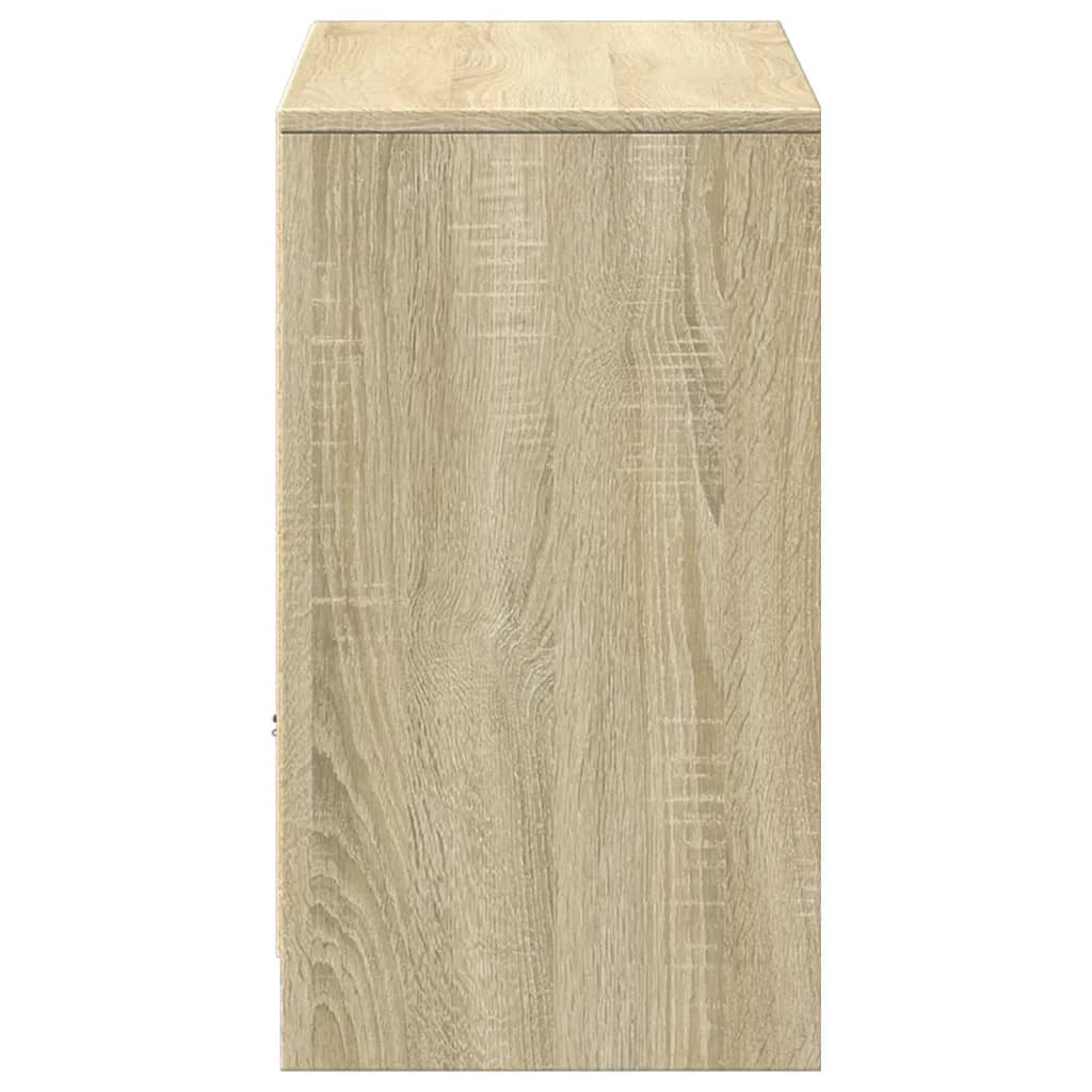 TV cabinet with LED, oak, 91x34x61cm, wood