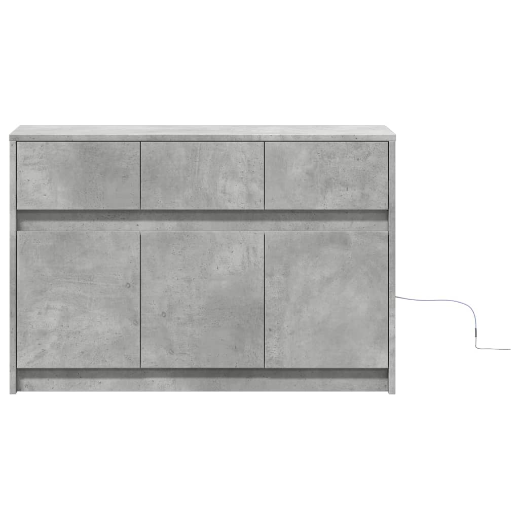 Televizoriaus spintelė su LED, betono, 91x34x61cm, mediena