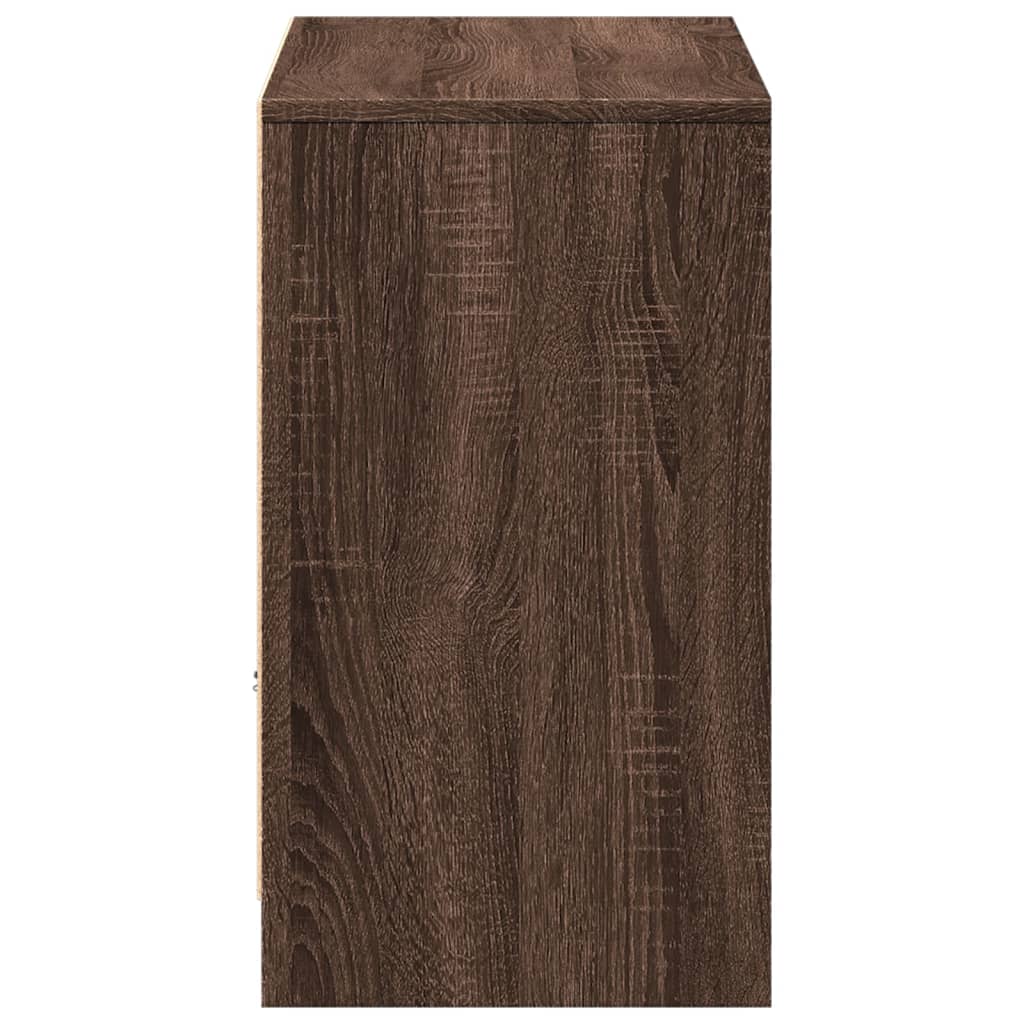 TV skapītis ar LED, brūns, 91x34x61 cm, koks