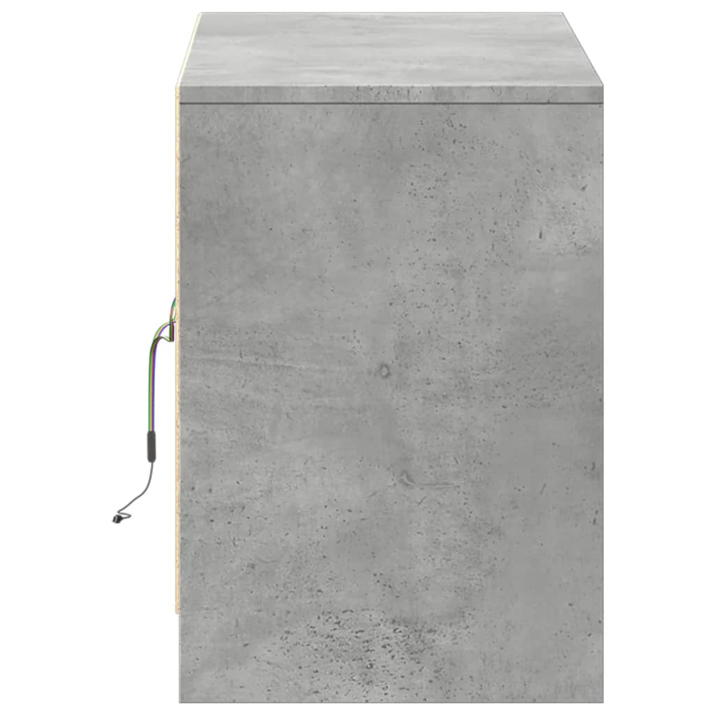 Televizoriaus spintelė su LED, betono, 100x34x50cm, mediena