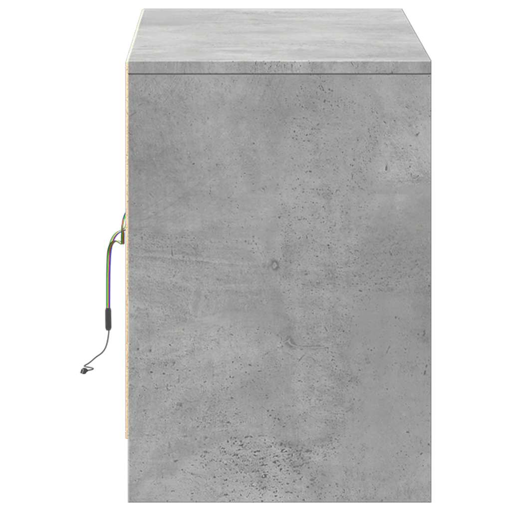 Televizoriaus spintelė su LED, betono, 100x34x50cm, mediena