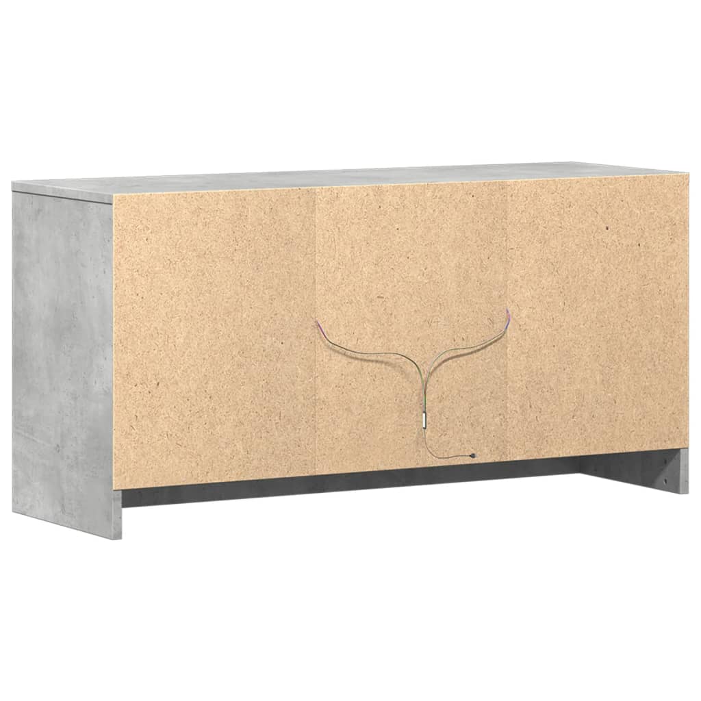 Televizoriaus spintelė su LED, betono, 100x34x50cm, mediena