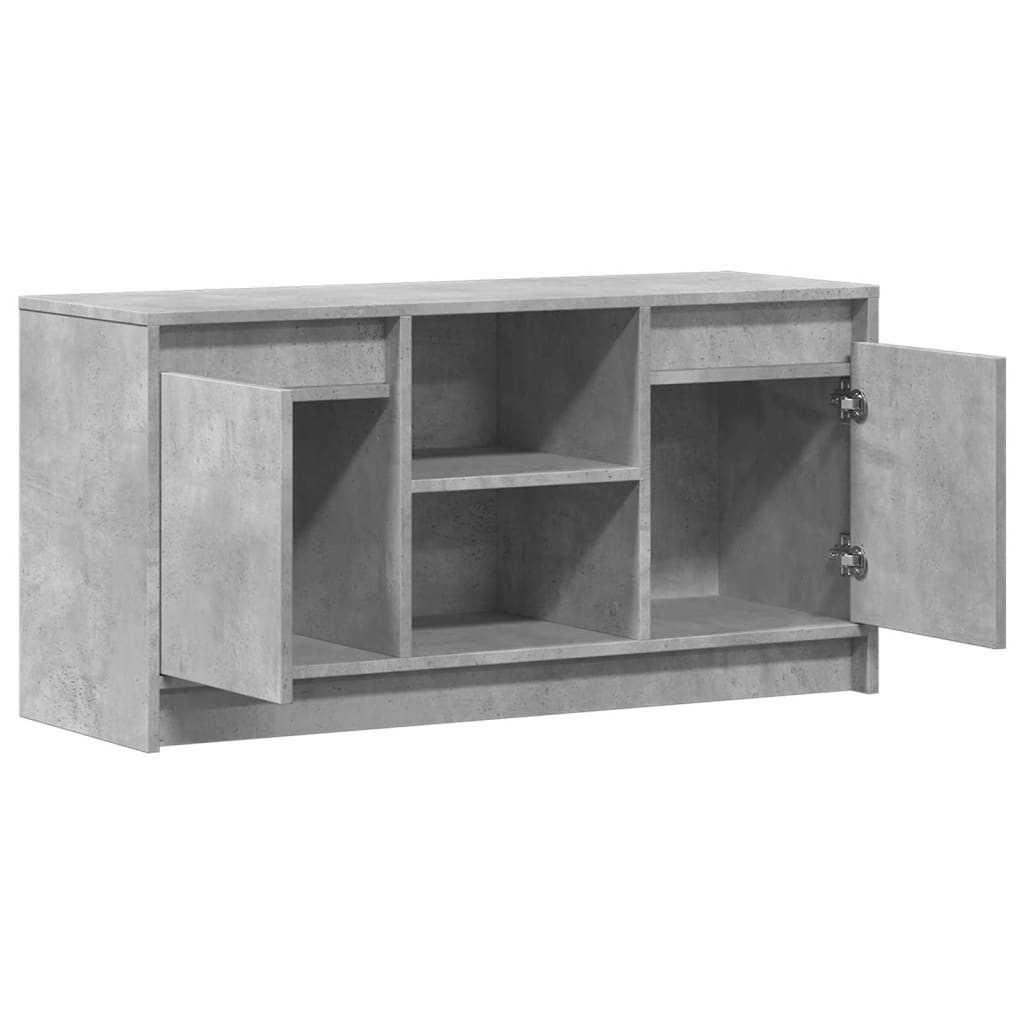 Televizoriaus spintelė su LED, betono, 100x34x50cm, mediena