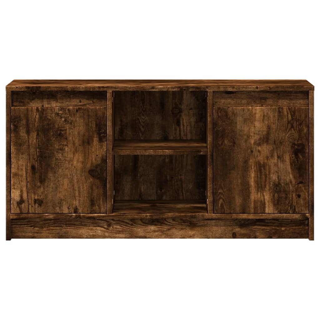 Televizoriaus spintelė su LED, dūminė, 100x34x50cm, mediena