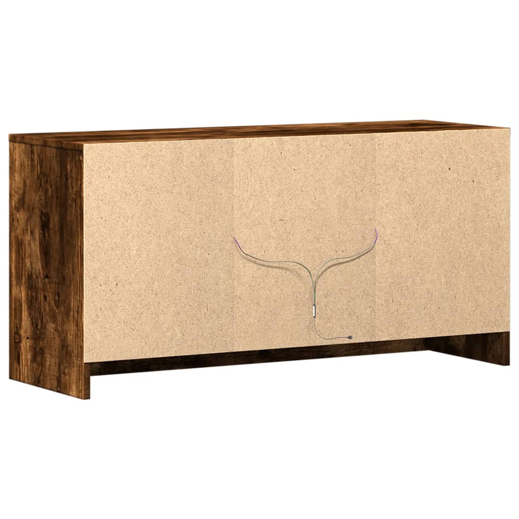 TV cabinet with LED, smoke, 100x34x50cm, wood