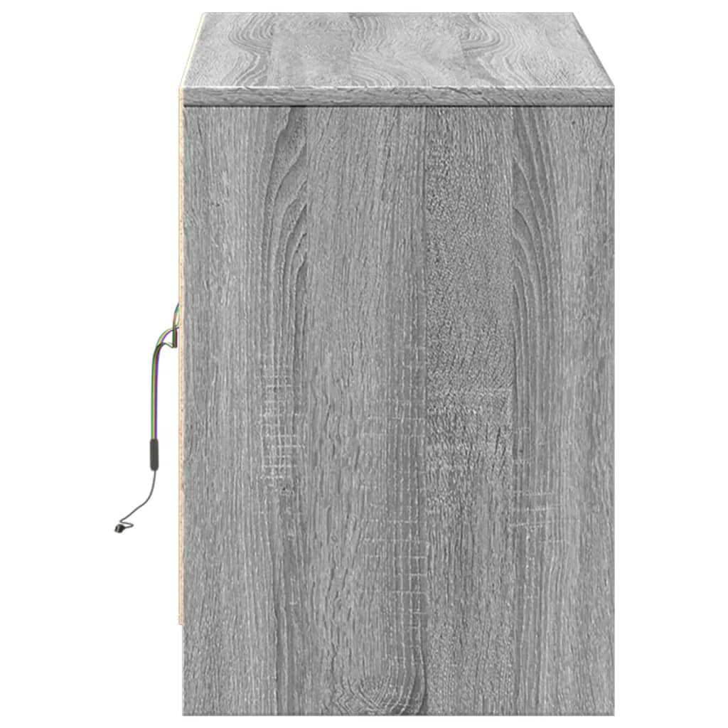 Televizoriaus spintelė su LED, pilka, 100x34x50cm, mediena