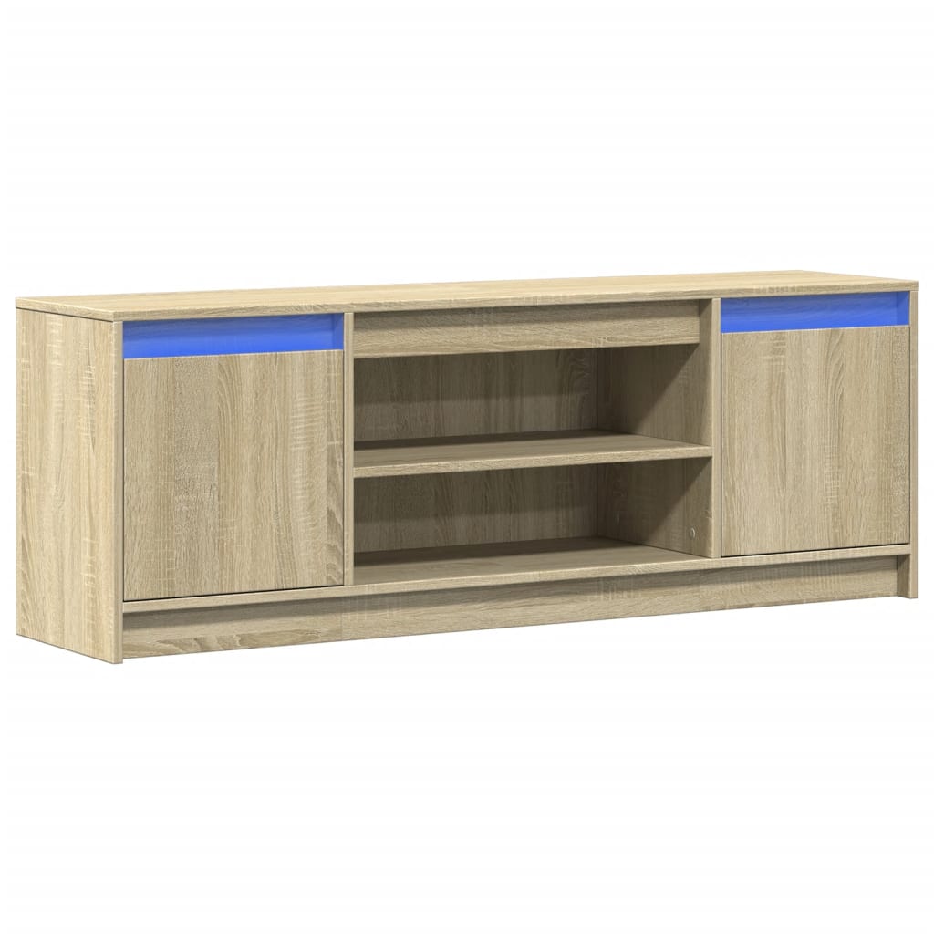 LED televizora skapītis, ozolkoka, 139,5x34x50 cm, koks
