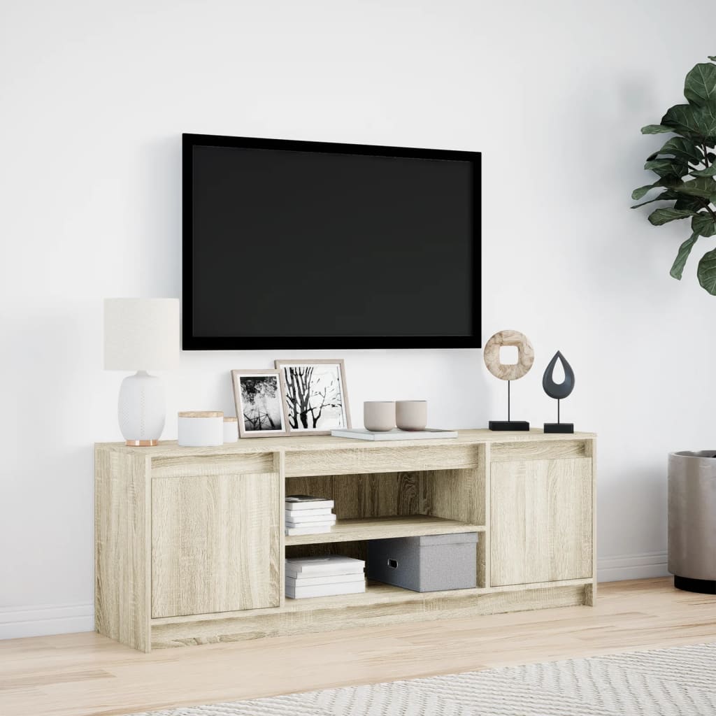 LED televizora skapītis, ozolkoka, 139,5x34x50 cm, koks