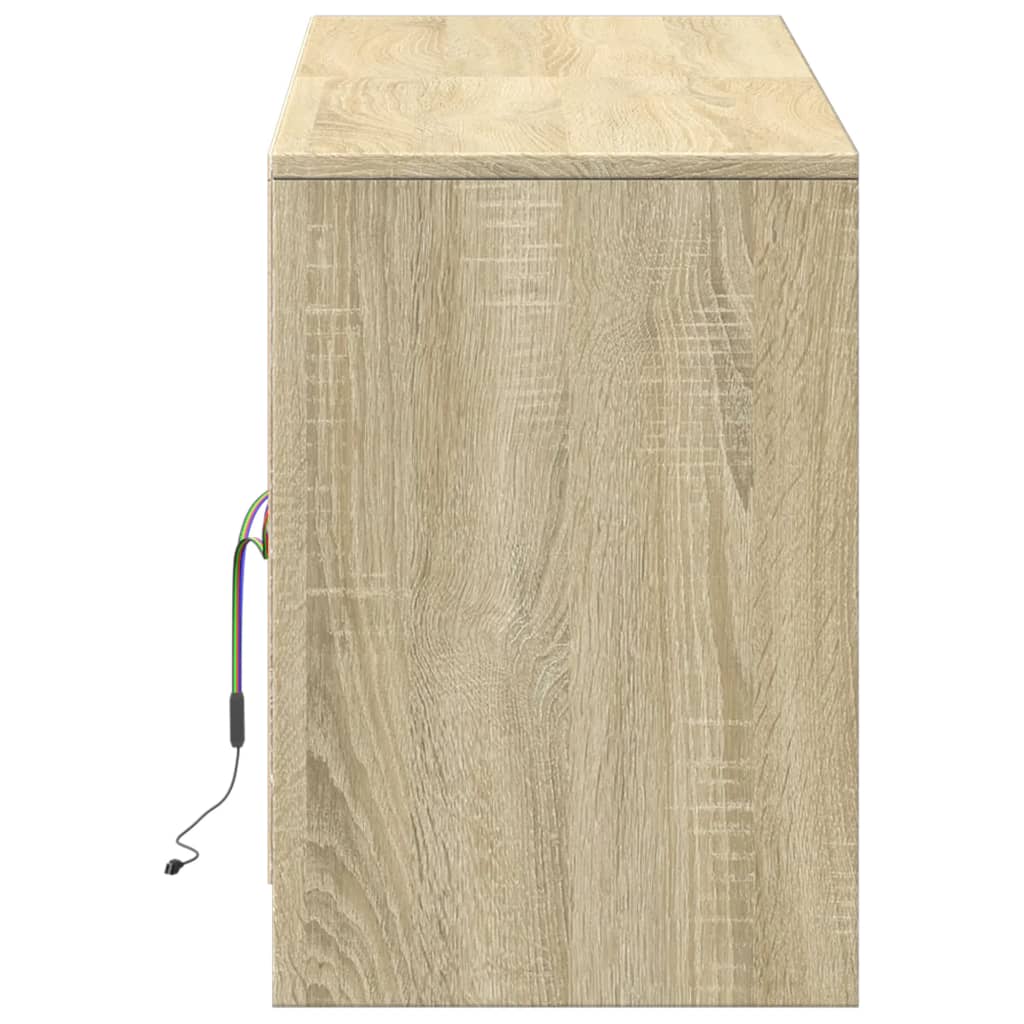 LED televizora skapītis, ozolkoka, 139,5x34x50 cm, koks