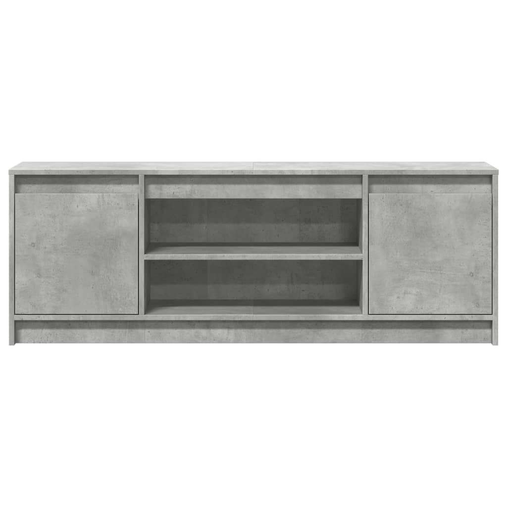 Televizoriaus spintelė su LED, betono, 139,5x34x50cm, mediena
