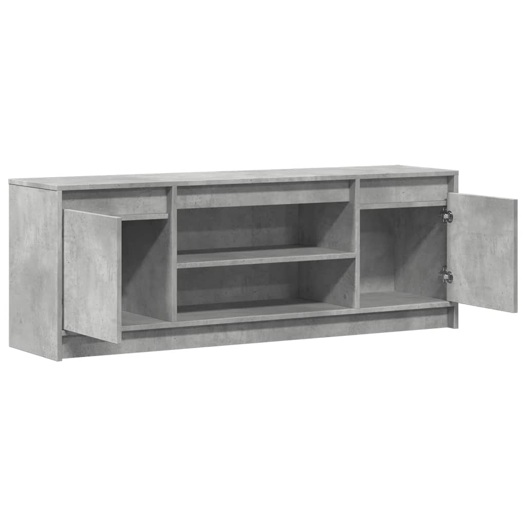 Televizoriaus spintelė su LED, betono, 139,5x34x50cm, mediena