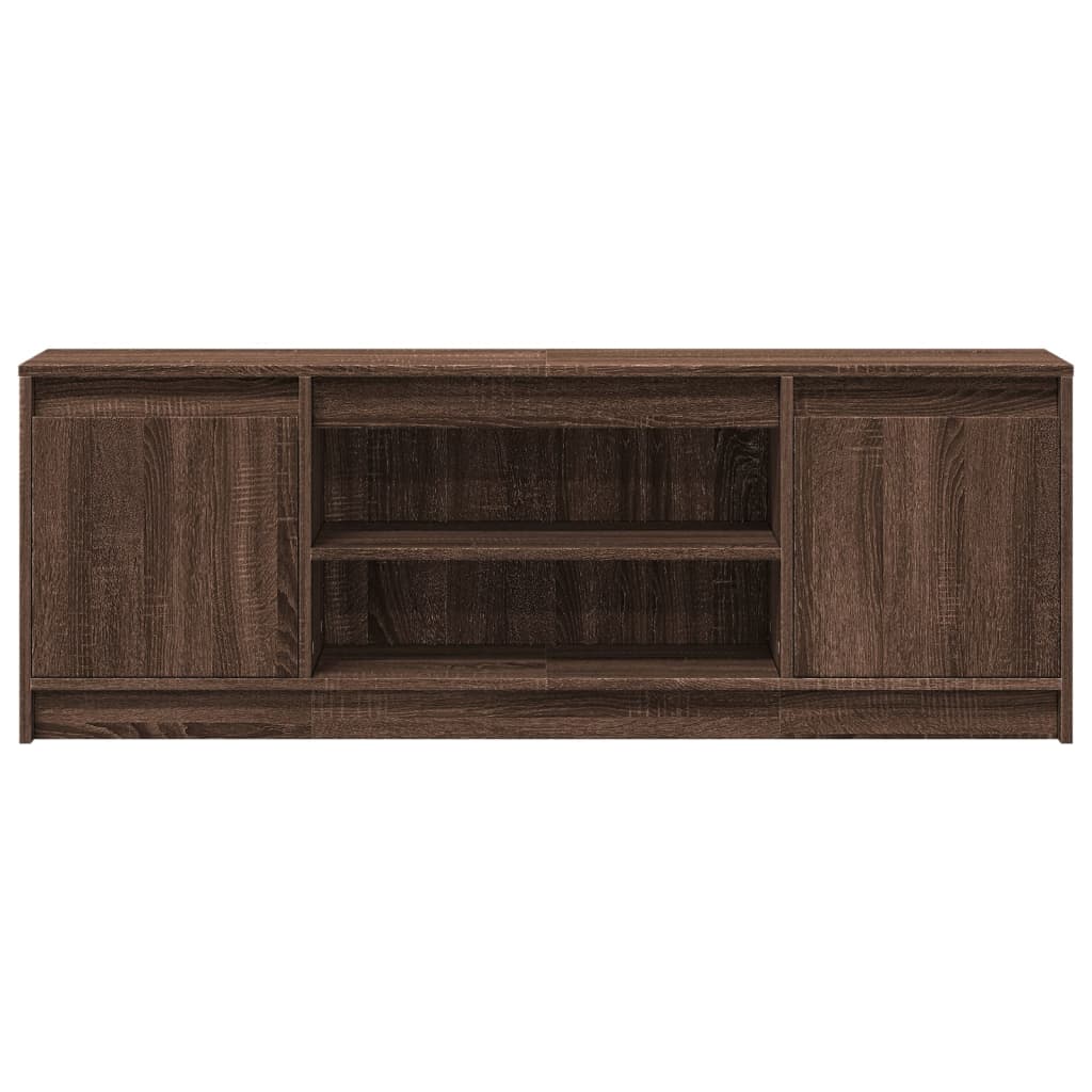 TV cabinet with LED, brown, 139.5x34x50cm, wood