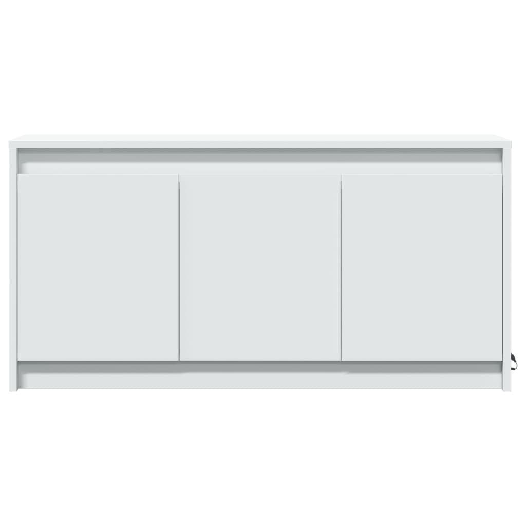TV skapītis ar LED, balts, 100x34x50cm, koks