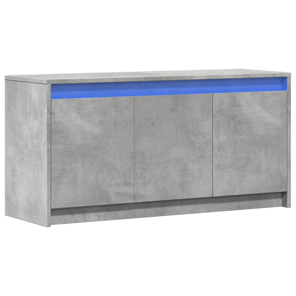TV skapītis ar LED, betona, 100x34x50cm, koka