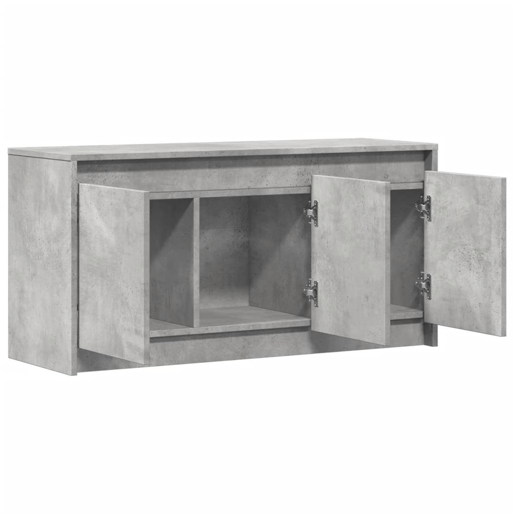 TV skapītis ar LED, betona, 100x34x50cm, koka