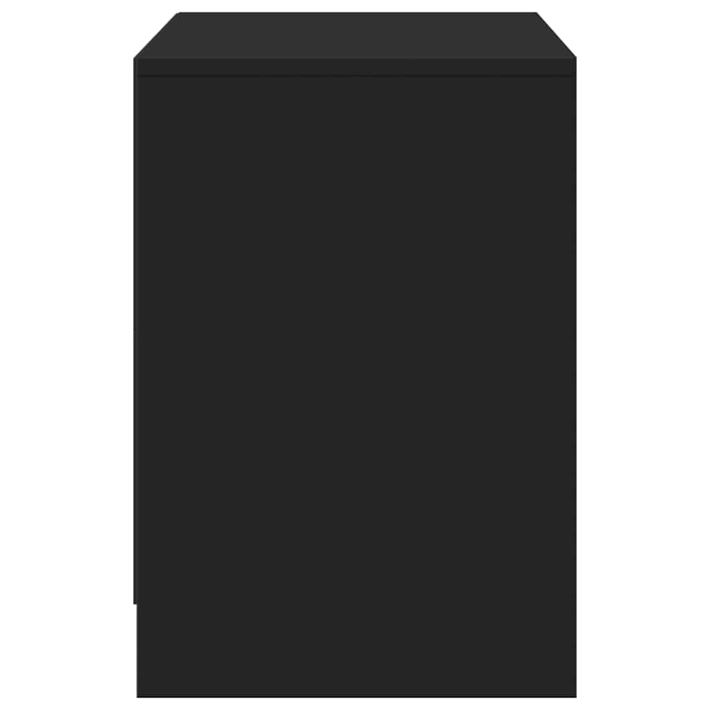 Televizoriaus spintelė su LED, juoda, 100x34x50cm, mediena