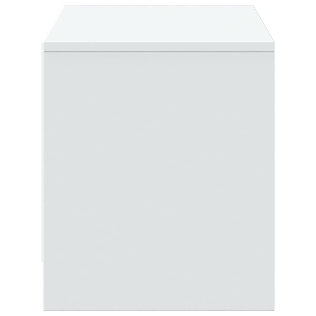 Televizoriaus spintelė su LED, balta, 97x34x40cm, mediena