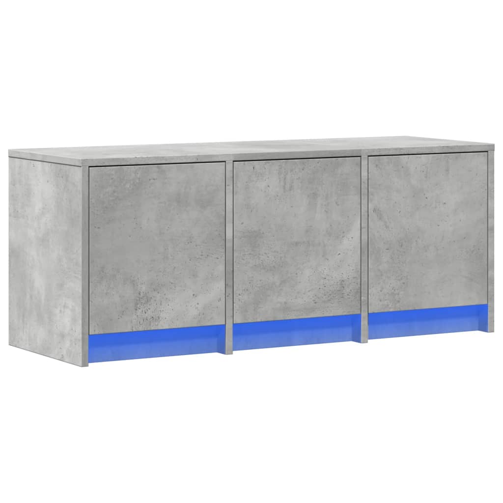 Televizoriaus spintelė su LED, betono, 97x34x40cm, mediena