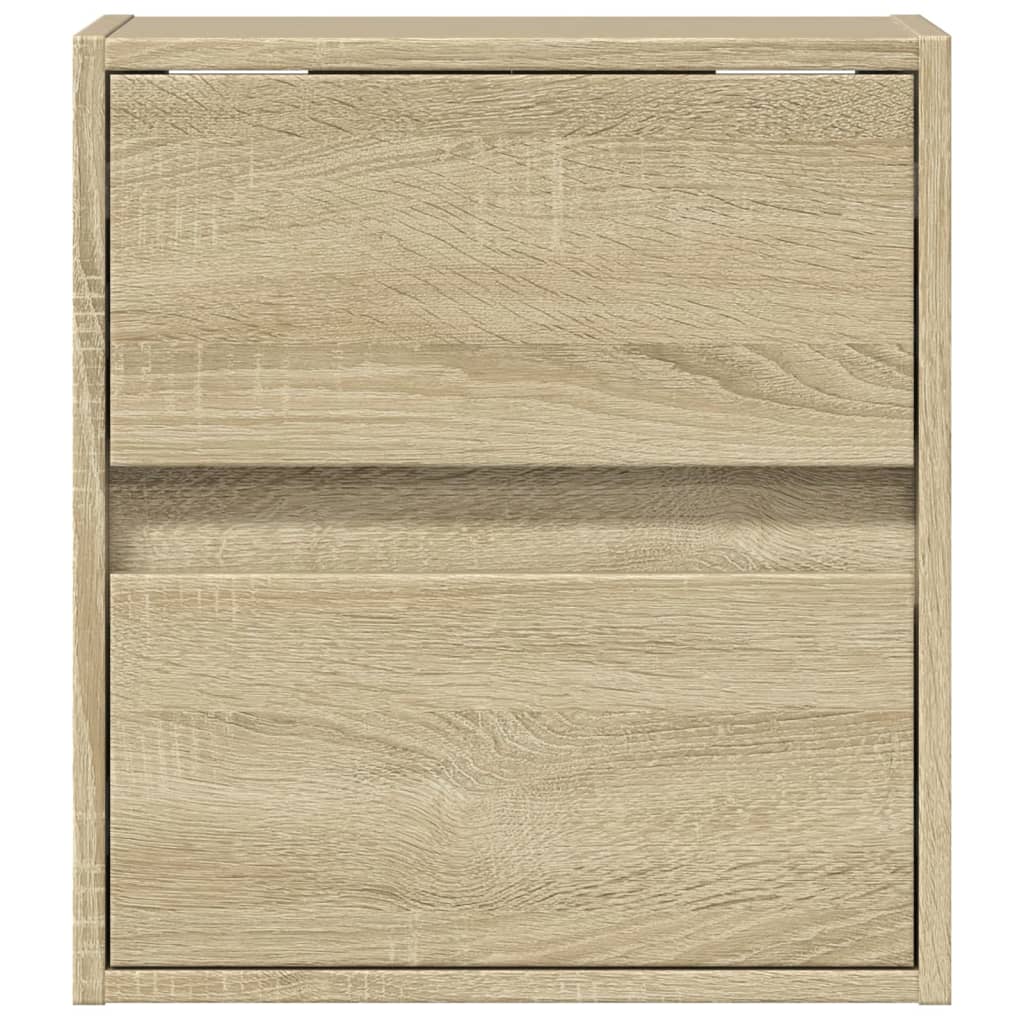 Sieninės TV spintelės su LED, 2vnt., sonoma ąžuolo, 41x31x45cm