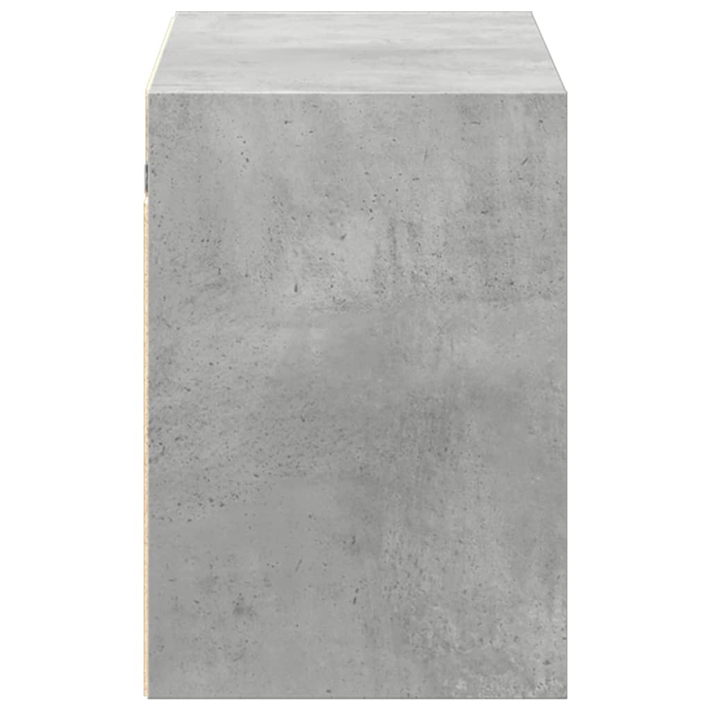 Sieninė TV spintelė su LED lemputėmis, betono, 100x31x45cm