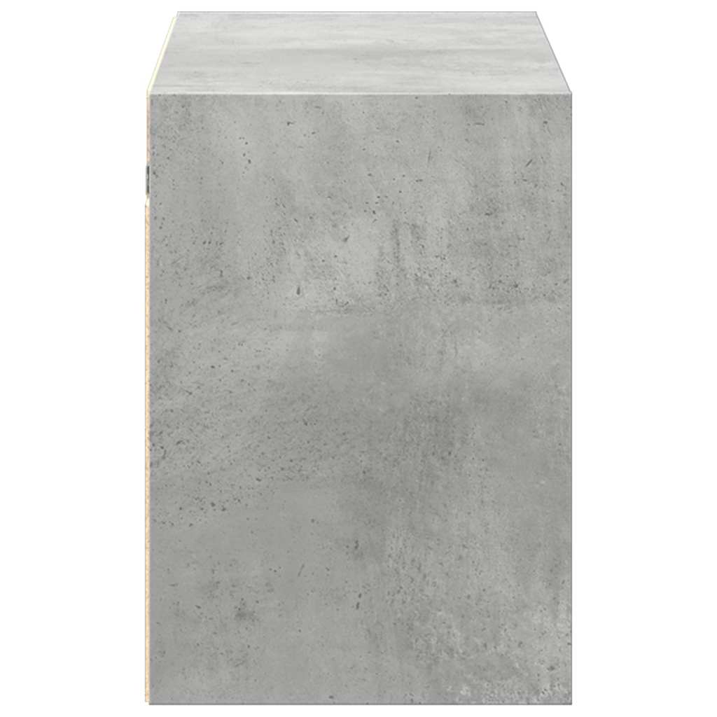 Sieninė TV spintelė su LED lemputėmis, betono, 100x31x45cm