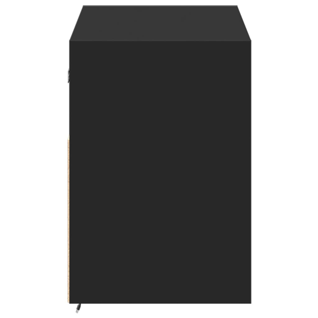 Sienas TV skapītis ar LED apgaismojumu, melns, 100x31x45cm