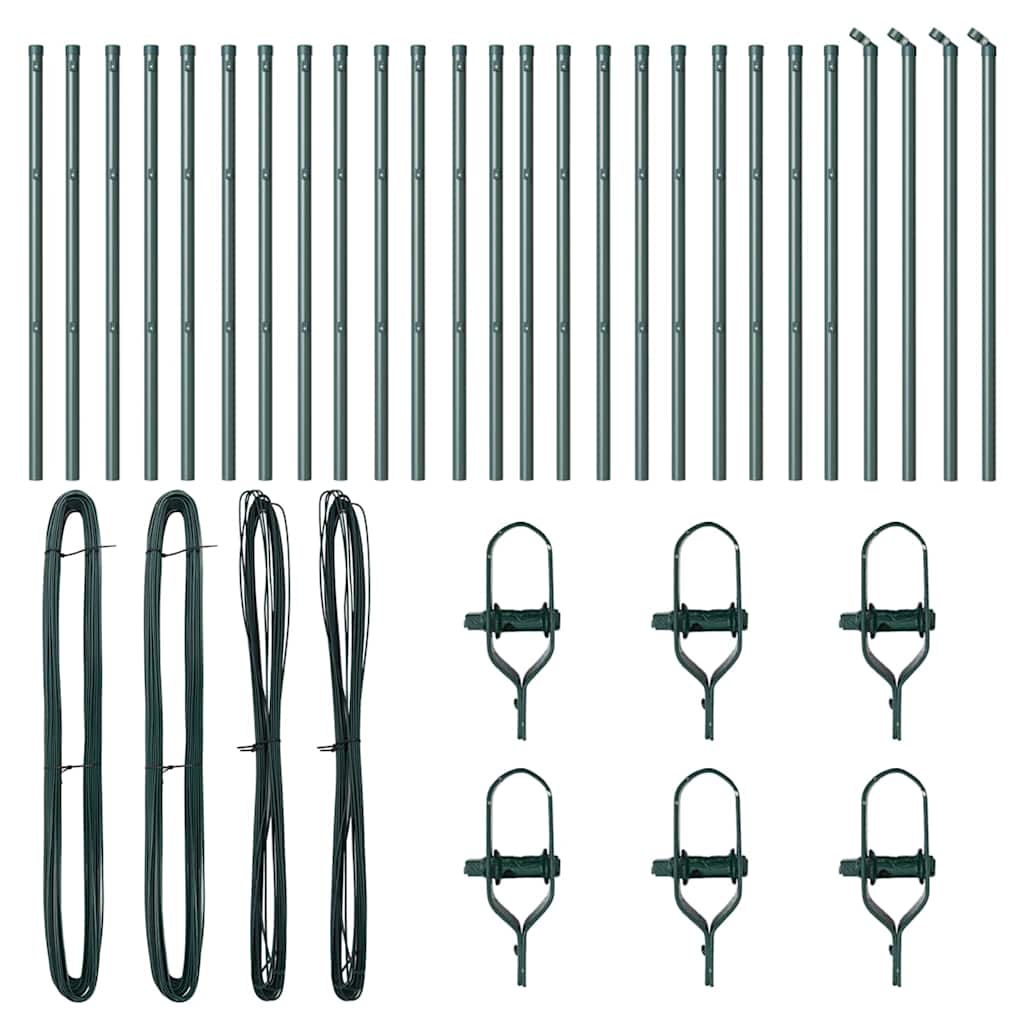 Tvorelės stulpas 26 pcs Žalia 3.2 x 3.2 x 100 cm Plienas