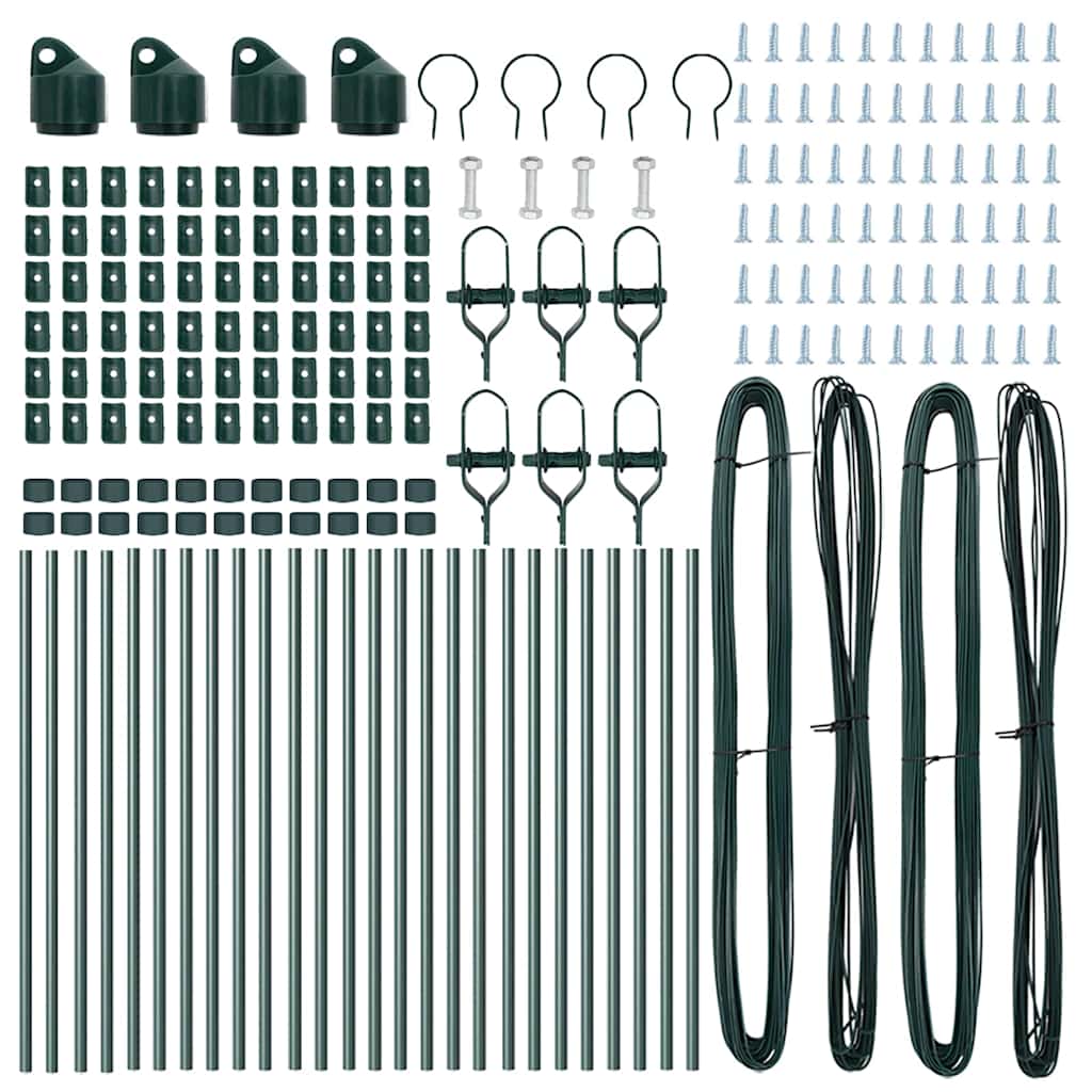 Tvorelės stulpas 26 pcs Žalia 3.2 x 3.2 x 100 cm Plienas