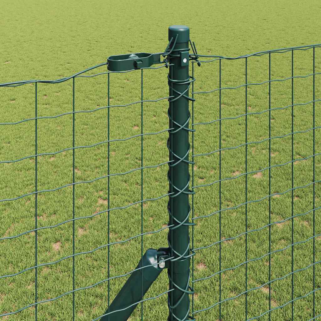 Fence post 26 pcs Green 3.2 x 3.2 x 210 cm Steel
