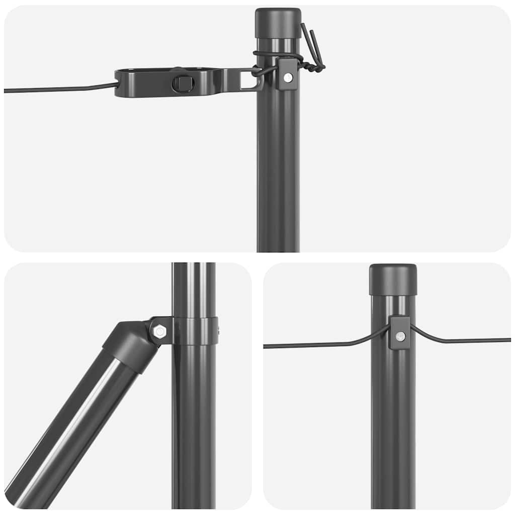 Tvorelės stulpas 26 pcs Pilka 3.2 x 3.2 x 80 cm Plienas
