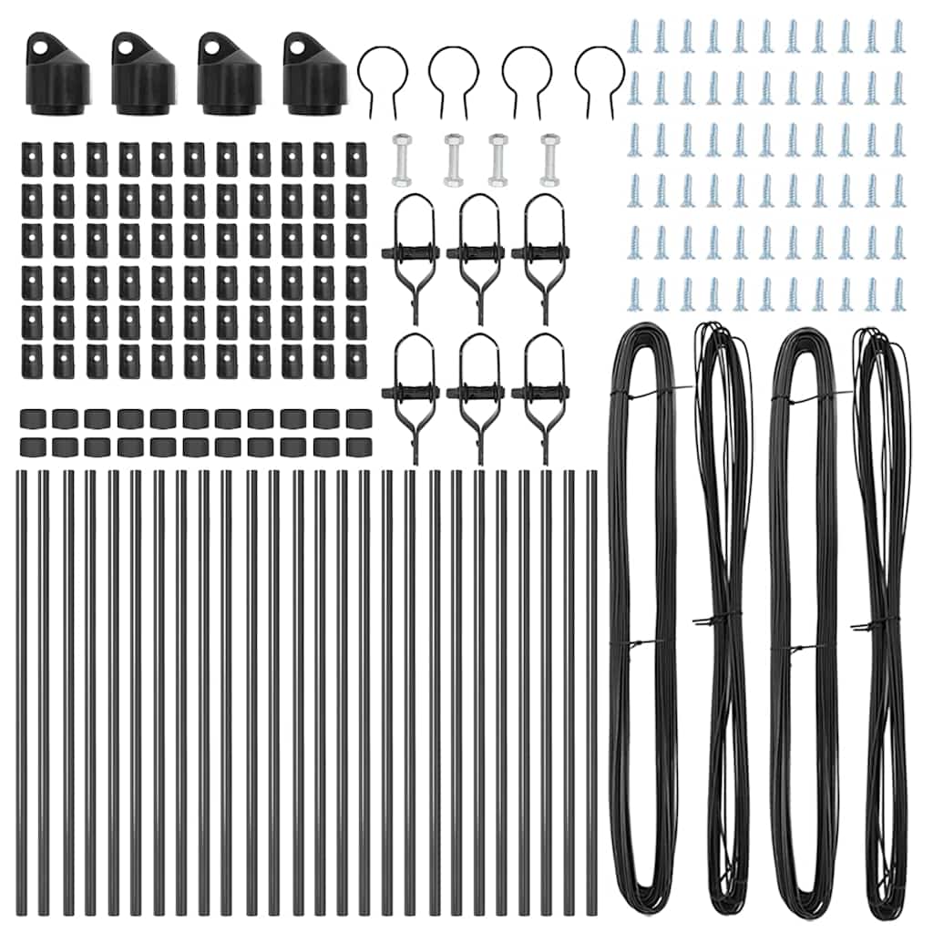 Tvorelės stulpas 26 pcs Pilka 3.2 x 3.2 x 80 cm Plienas