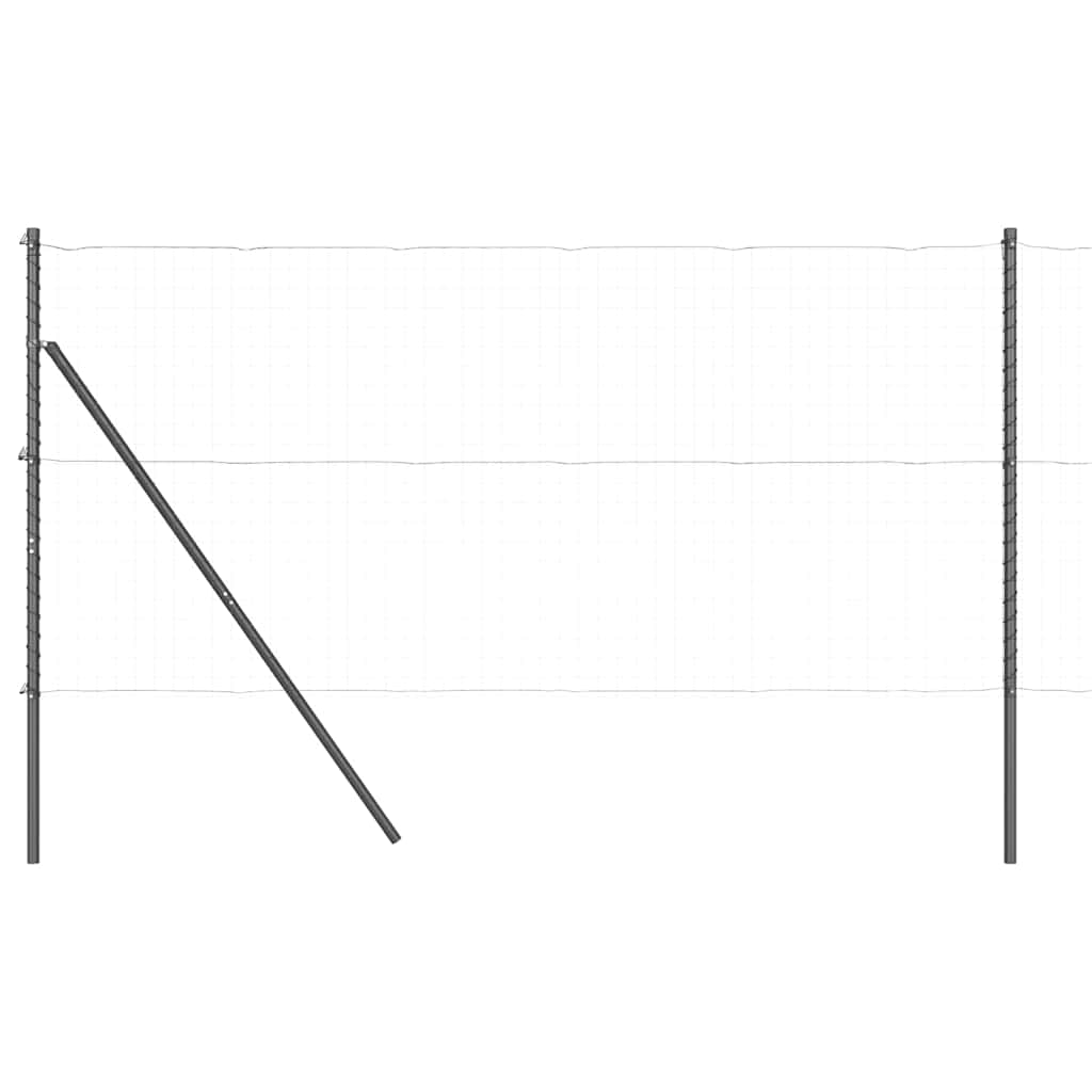 Fence Post 52 pcs Grey 3.2 x 3.2 x 170 cm Steel