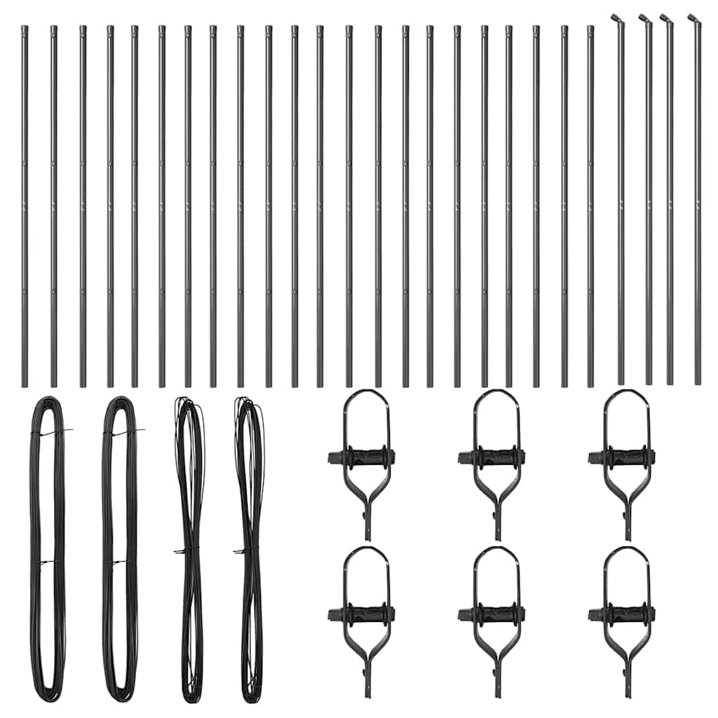 Tvorelės stulpas 26 pcs Pilka 3.2 x 3.2 x 210 cm Plienas