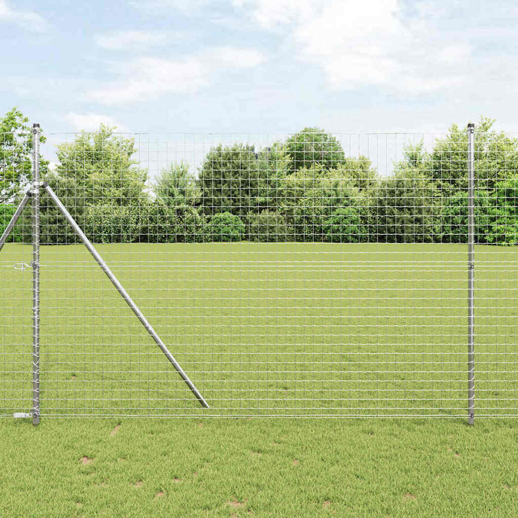 Fence Post 26 pcs Silver 3.2 x 3.2 x 210 cm Steel