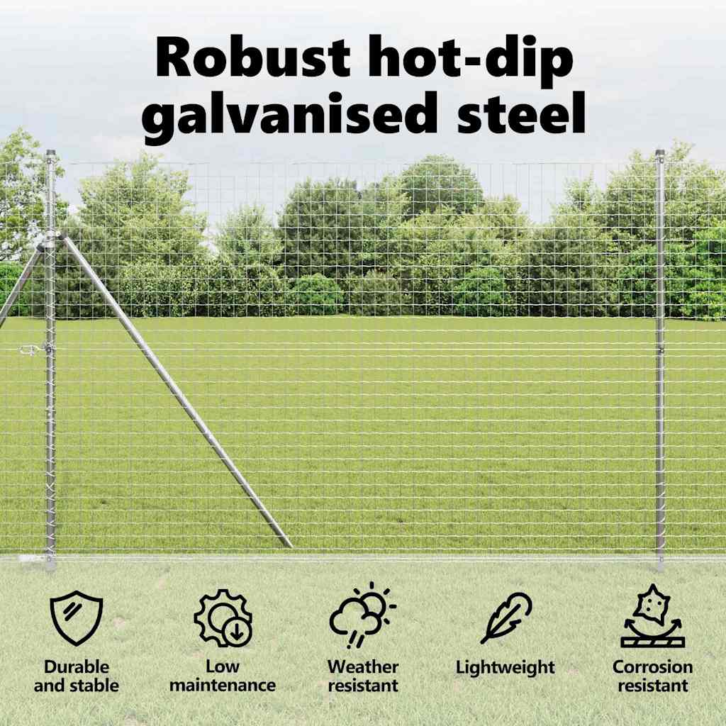 Fence Post 52 pcs Silver 3.2 x 3.2 x 210 cm Steel