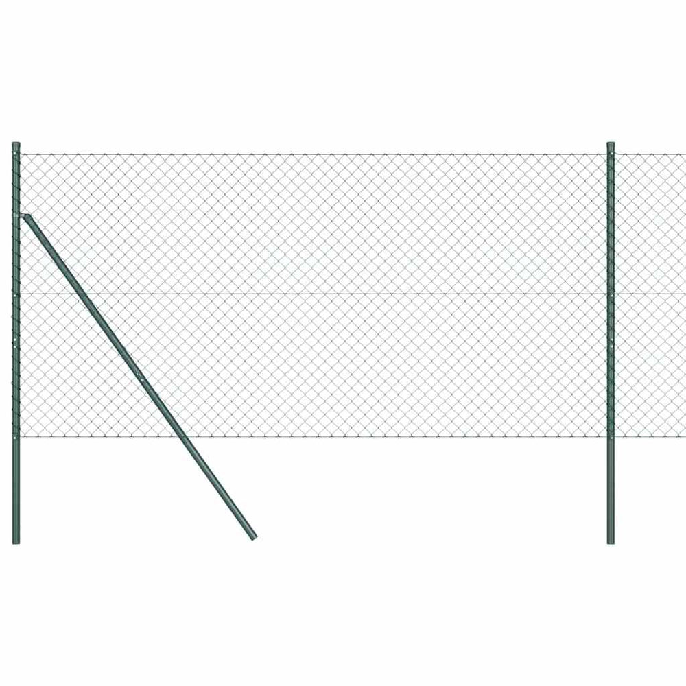 Grandinės ryšio tvora su stulpais Žalia 1.5 x 10 m Plienas