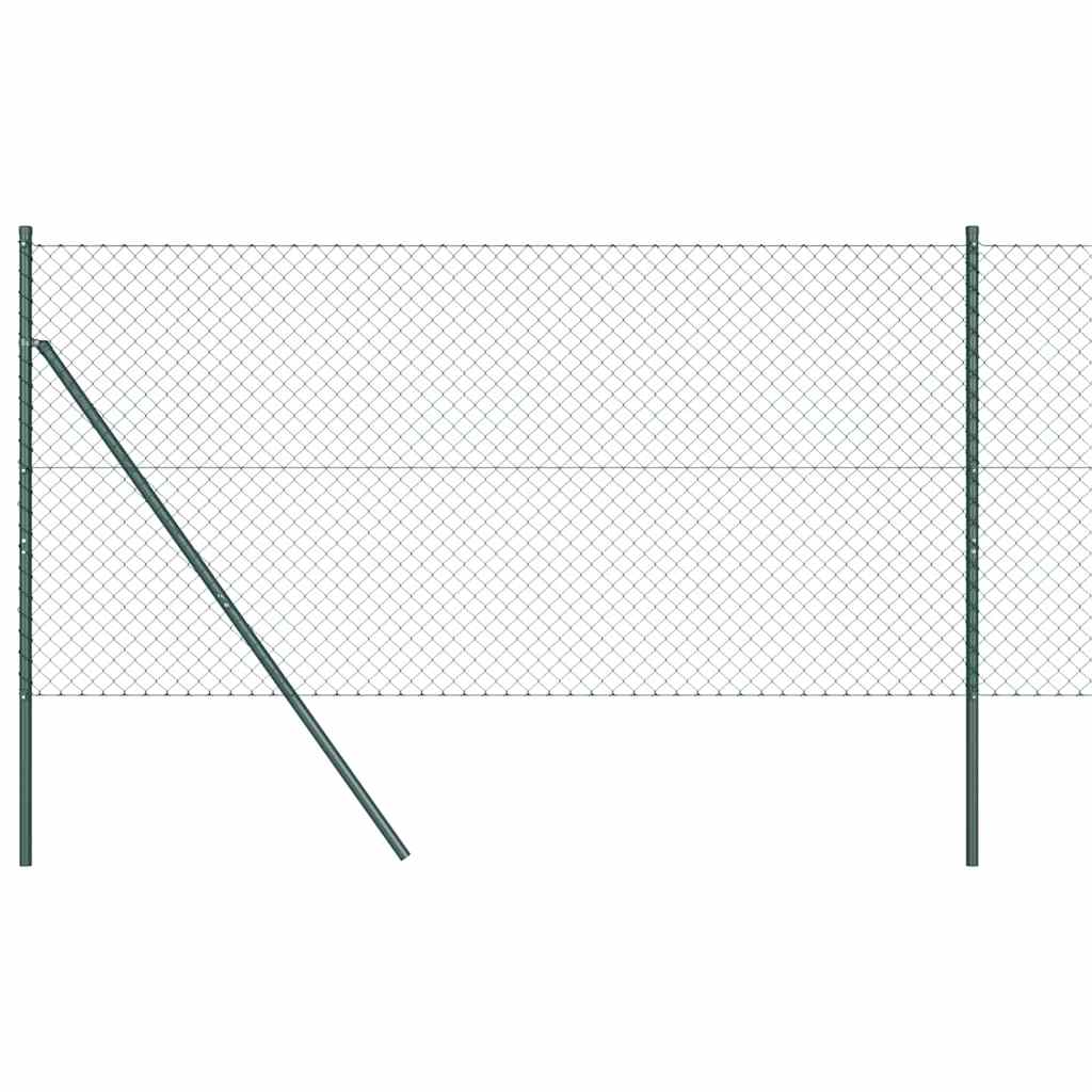 Grandinės ryšio tvora su stulpais Žalia 1.5 x 10 m Plienas