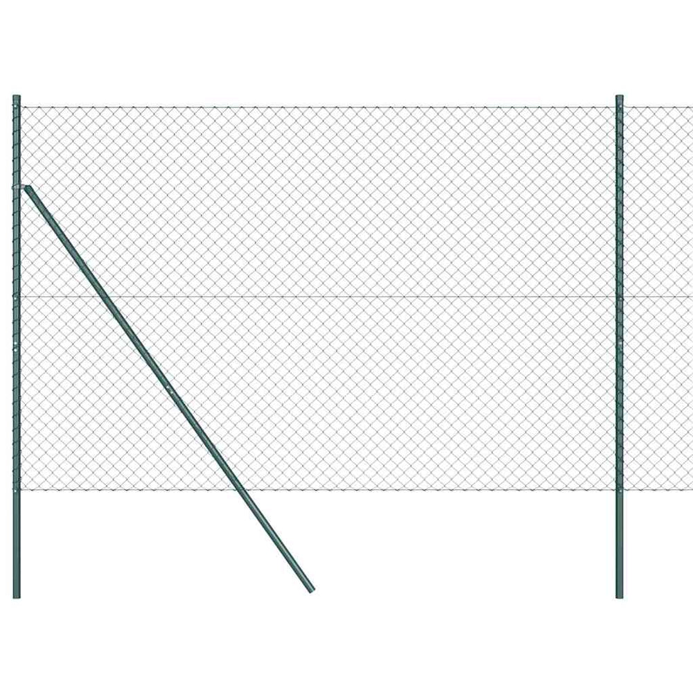 Grandinės ryšio tvora su stulpais Žalia 1.6 x 10 m Plienas