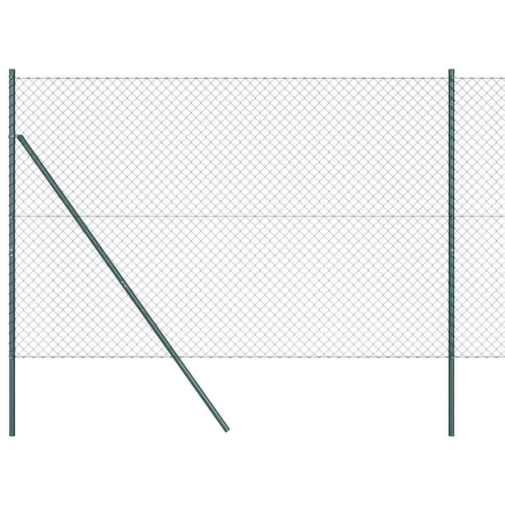 Grandinės ryšio tvora su stulpais Žalia 1.6 x 10 m Plienas
