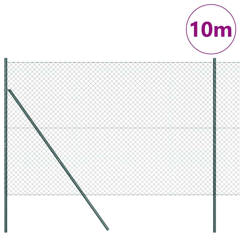Grandinės ryšio tvora su stulpais Žalia 1.6 x 10 m Plienas