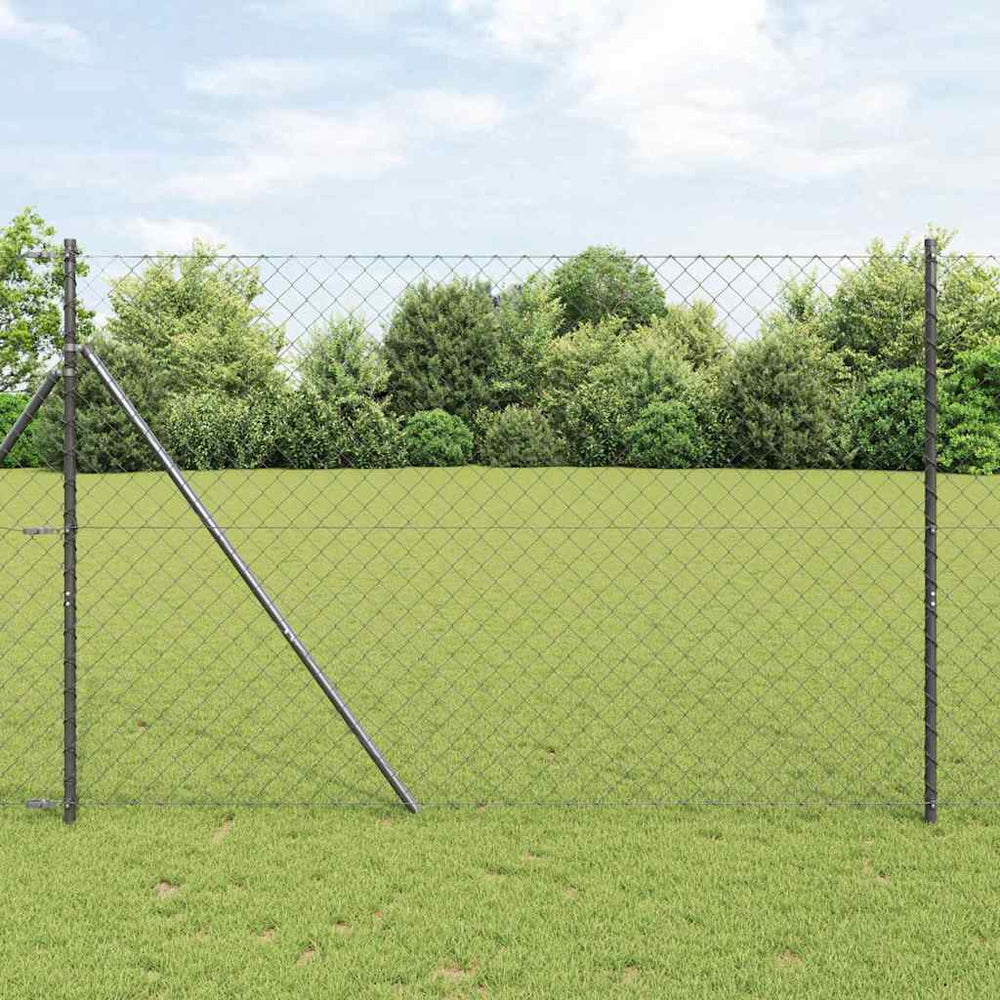 Grandinės ryšio tvora su stulpais Pilka 1.6 x 10 m Plienas