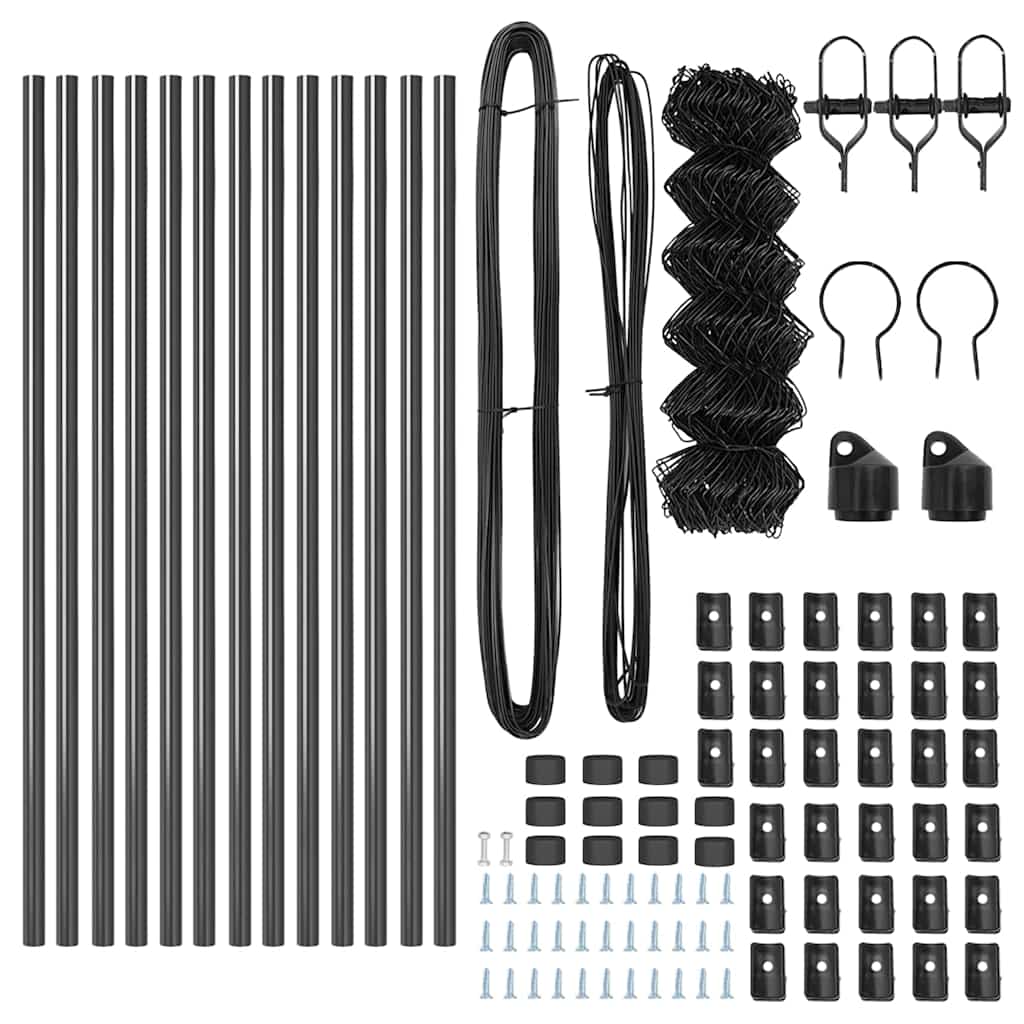 Grandinės ryšio tvora su stulpais Pilka 0.6 x 25 m Plienas