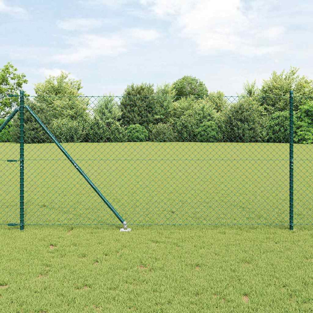 Grandinės ryšio tvora su stulpais Žalia 1.2 x 10 m Plienas