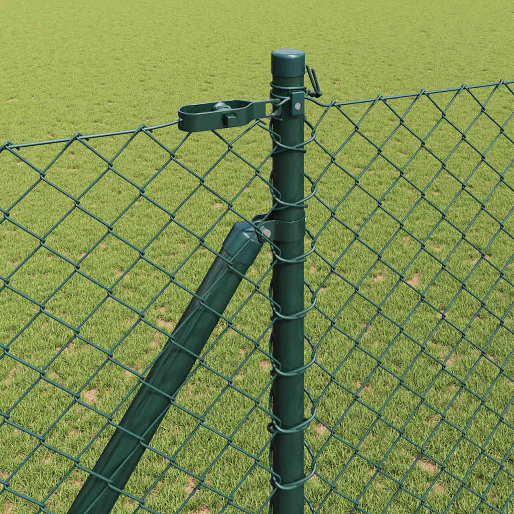Grandinės ryšio tvora su stulpais Žalia 1.6 x 10 m Plienas