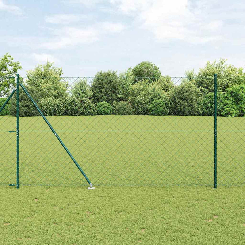 Grandinės ryšio tvora su stulpais Žalia 1.6 x 10 m Plienas